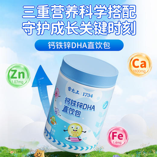 雷允上钙铁锌（DHA）直饮包300ml（10ml*30袋）/罐 商品图0