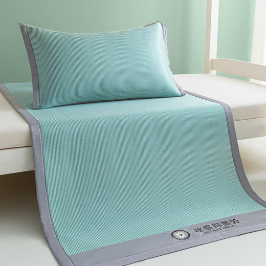 开学季 送枕套！冰感抗菌凉席宿舍冰丝席 凉感纤维与纳米冰丝黄金配比 凉爽触感 抑菌更健康 3D透气蜂窝层不闷热 商品图3