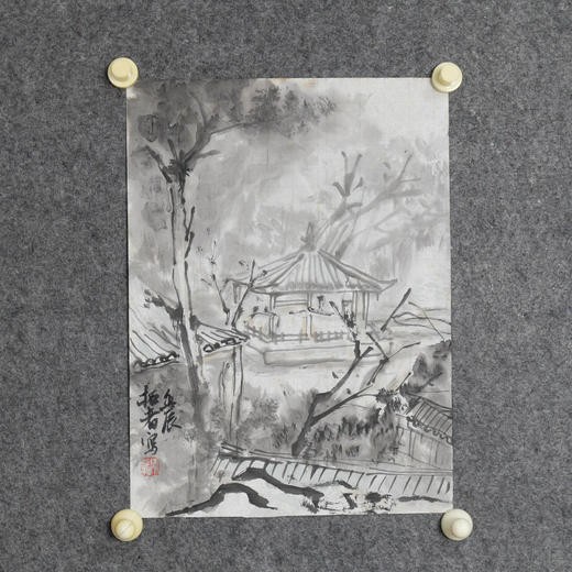 陈公拓《山水之二》国画原作36CM*23CM 手绘宣纸山水作品 商品图3