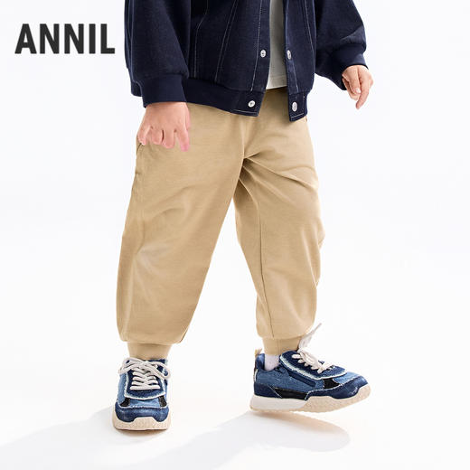 【实体店同款】男童全腰针织长裤秋季新款安奈儿童装XB536127 商品图1