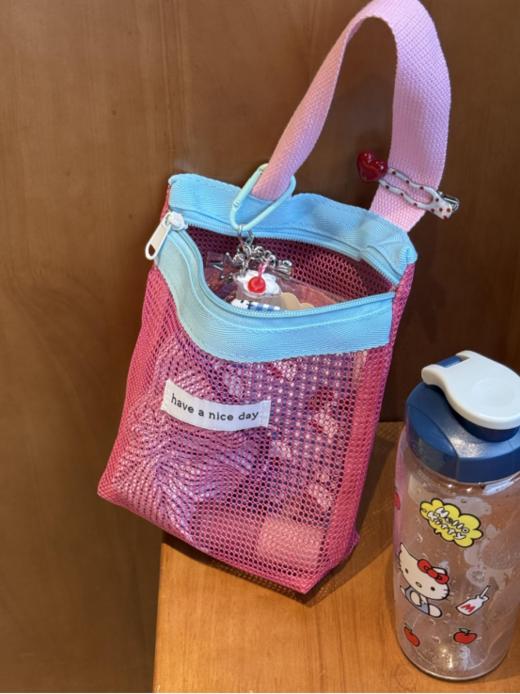 💕夏日多巴胺，从一个手提袋开始🔜一只超级全能的收纳包👝【多巴胺网纱手提袋】我真的无法拒绝❗高颜值在线🆘 商品图8