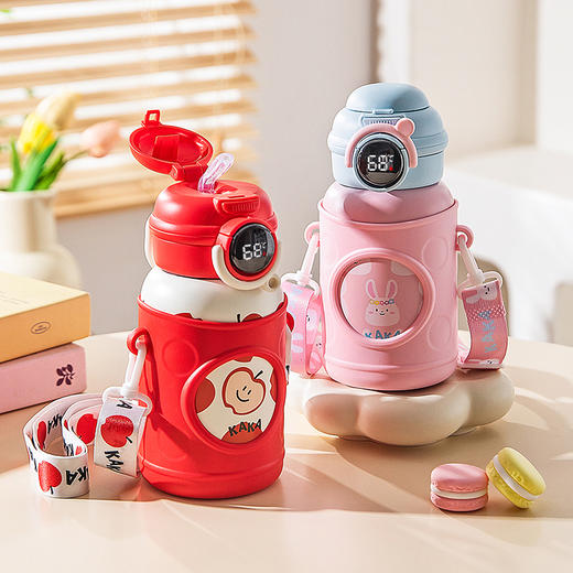 摩登主妇保温杯儿童学生上学专用智能温显水杯外出携带杯子保冷杯 商品图4