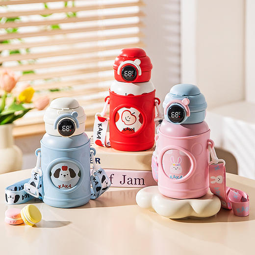 摩登主妇保温杯儿童学生上学专用智能温显水杯外出携带杯子保冷杯 商品图0