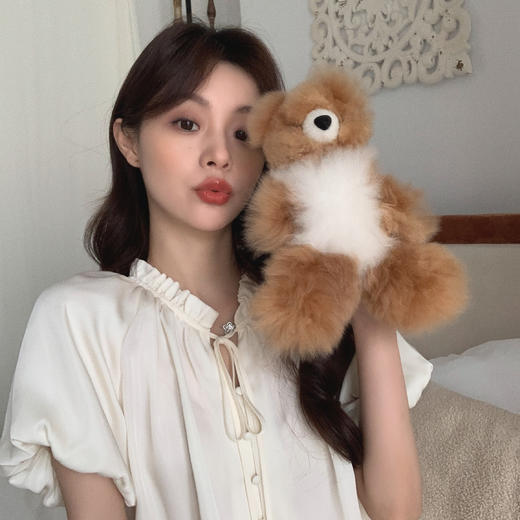 金蘑菇菇【温柔月光】缎面蕾丝 甜美家居服短袖版上衣~ 商品图5