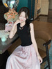 张心子【芋圆小酥】黑天鹅气质晚宴礼服拼接长裙连衣裙  U2507031 商品缩略图9