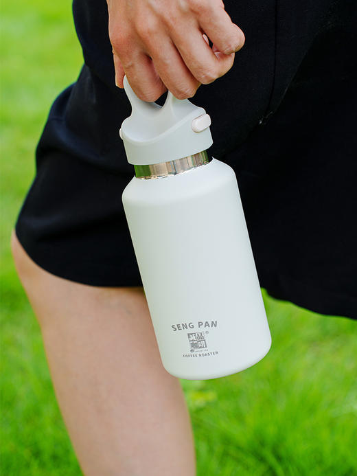 诚品新周边 橙/白两色可选 秒开杯316不锈钢便携保温杯保冷杯 380ml 商品图4
