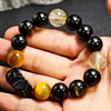 易祈吉祥金虎眼手串金银曜石貔貅饰品虎眼石男女款黑发晶手链 商品缩略图2