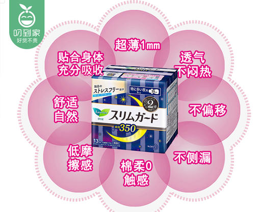 花王乐而雅S系列夜用卫生巾/1包（13片） 商品图2