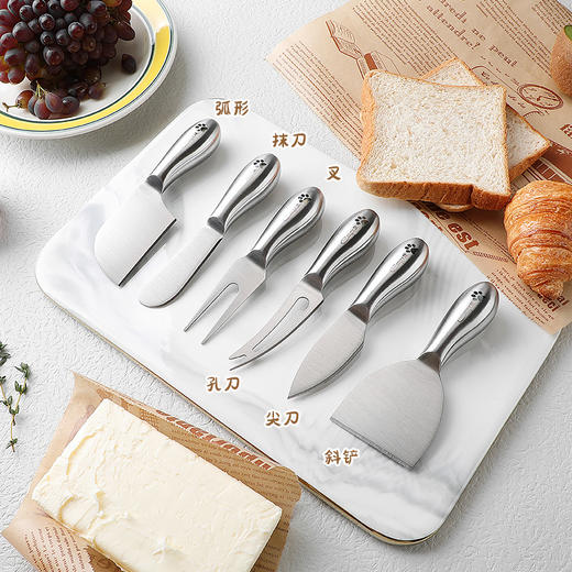 【圆润边缘，多种用途~】黄油刀涂抹刀 涂面包吐司抹酱 迷你牛油奶酪果酱刀 不锈礼品-QA 商品图2