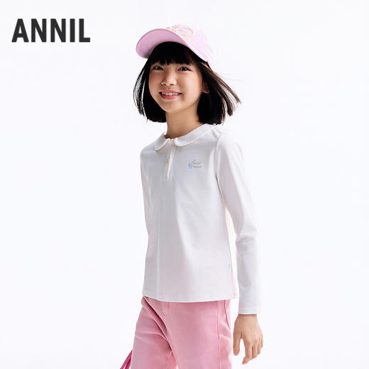 【实体店同款】女童翻领长袖针织衫秋季新款安奈儿童装AG531273 商品图1