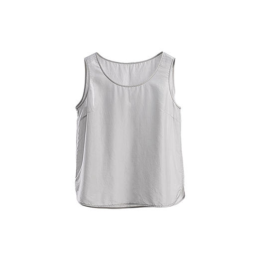 绽放旅行女装455朵/【黑白灰系列】桑蚕丝棉叠搭U型圆领轻薄背心 商品图3