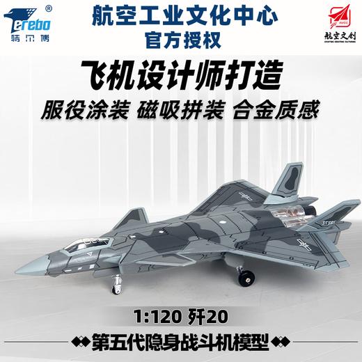 中航工业官方正品-长春航展、九三阅兵纪念品 特尔博1:120歼20飞机模型 合金仿真J20航空模型战斗机成品摆件 商品图0