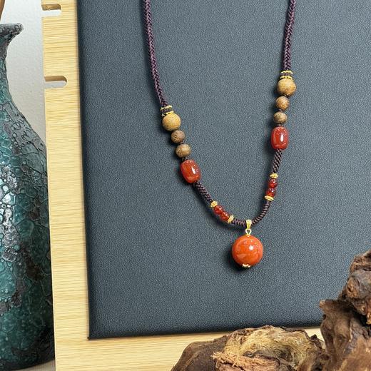 【沉香溯源】棋楠红玛瑙编绳款项链 BCCSDIY339（特殊商品请在收货之后48小时内申请退换货，过期不予处理！！！） 商品图1