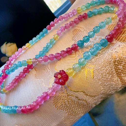 4.7mm多圈荧光碧玺手串 商品图0