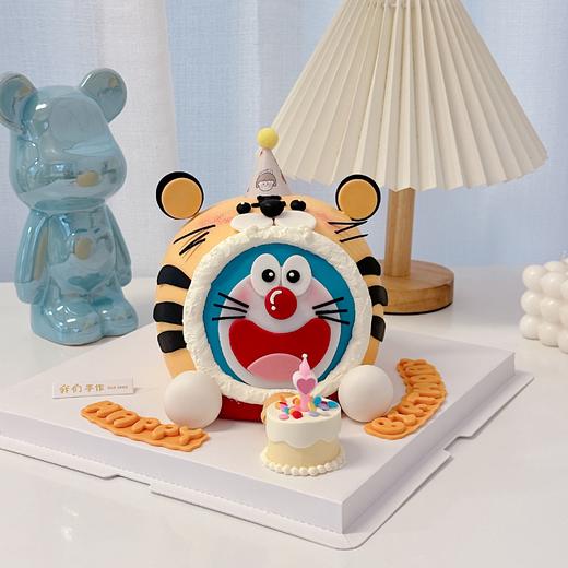 哆啦A梦叮当猫机器猫立体卡通蛋糕-低糖处理无添加 商品图0