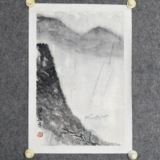 陈公拓《山水之五》国画原作36CM*23CM 手绘宣纸山水作品 商品图4