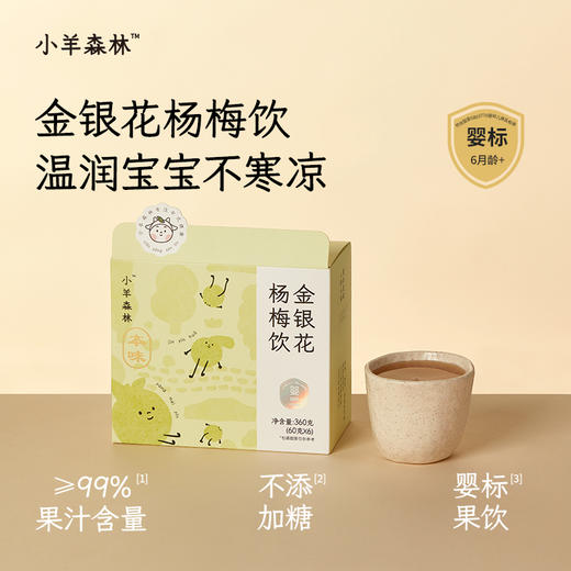 婴标「金银花杨梅饮」清热解毒 降实火 不添加糖 商品图0