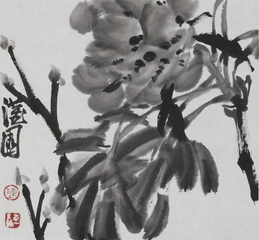 陈太一《牡丹花》国画原作33CM*33CM 手绘宣纸花鸟作品 商品图1