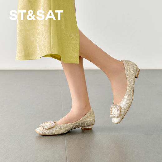 星期六优雅钻扣通勤百搭低跟单鞋SSD3111029 商品图4