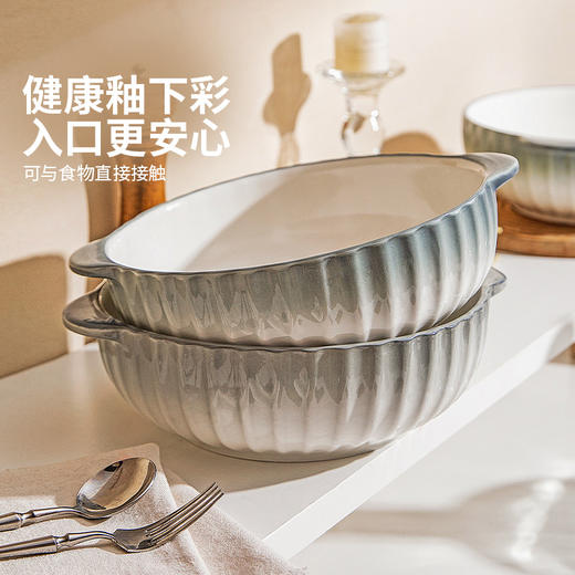 摩登主妇陶瓷双耳汤碗家用2025新款大号汤盆水煮酸菜鱼大盆碗大碗 商品图2