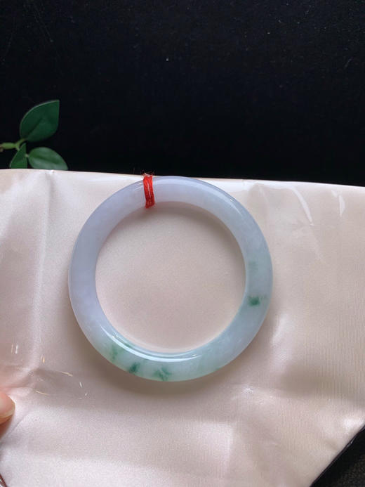 620535，54圆条飘花手镯 ，细糯飘蓝花。细腻干净 商品图4