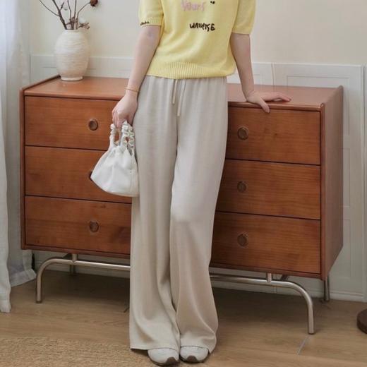 Aimi羊毛莱赛尔阔腿裤|极简老钱风，高腰阔腿版型，柔软透气有质感 商品图3