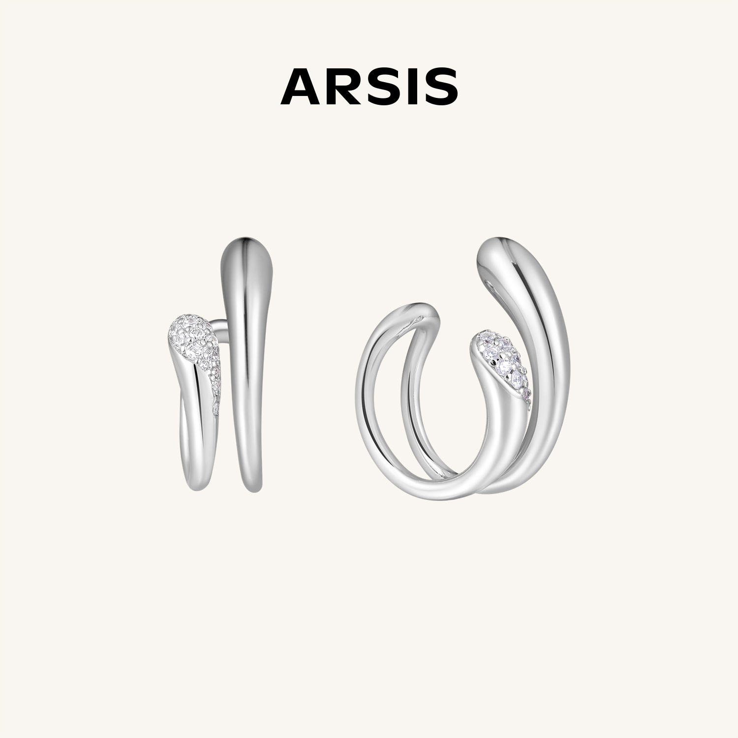 ARSIS｜流光系列 流光双层耳骨夹单只