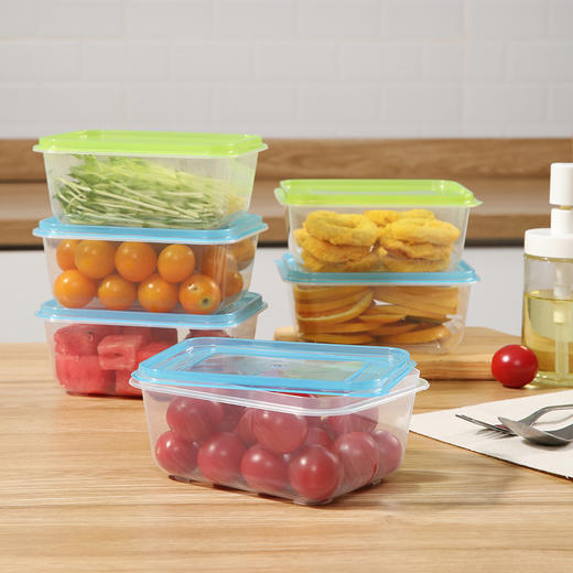 【批发】美丽雅晶彩保鲜盒750型带盖颜色随机 4个/套 商品图7