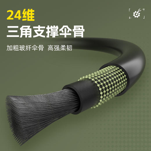 佳钓尼双弯拐杖伞多项调节伏魔扣花机械伞青苔 商品图2