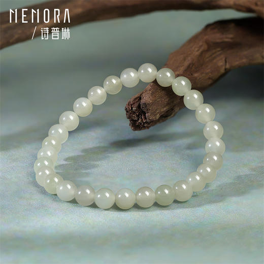 和田玉手链 中国风叠戴玉手串手链DIY搭配串珠女士礼物MEMORA诗普琳NB005001、NB007102、NB007101 商品图6