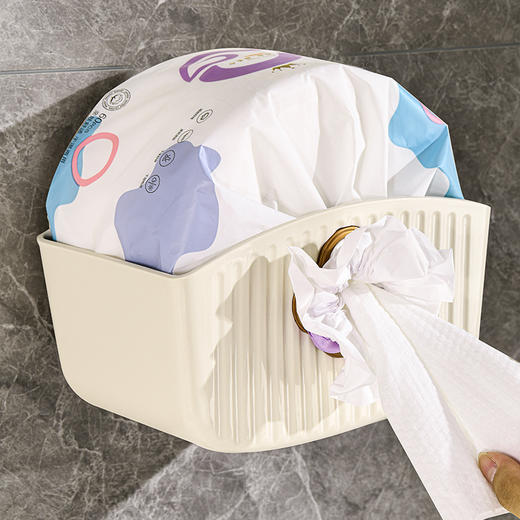 💥【挂壁式洗脸巾盒8375】✅ 兼容性强：卷纸、抽纸都能装，无论是洗脸巾、面巾纸还是卷纸，都能轻松收纳。💼🧻 ✅ 壁挂式设计，节省空间！ 商品图3