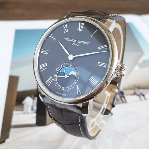 【98新（放置品）】Frederique Constant 康斯登超薄月相系列FC-705GR4S6自动机械机芯42MM（男款）日期；月相显示170725NJ04 商品图2