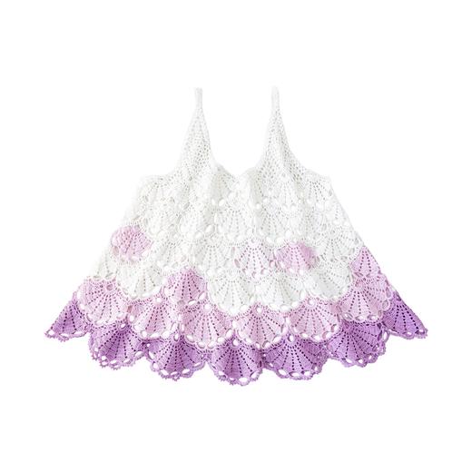 苏苏姐家青沐银杏背心手工DIY钩针纯棉蕾丝线毛线团自制材料包 商品图4