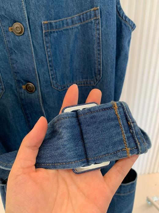 【高品质私服】【IC轻薄棉弹牛仔及膝连衣裙】经典藏青色牛仔 配色隽永 不易过时，优雅又性感N1281-CC【无标出货 介意慎拍】 商品图14