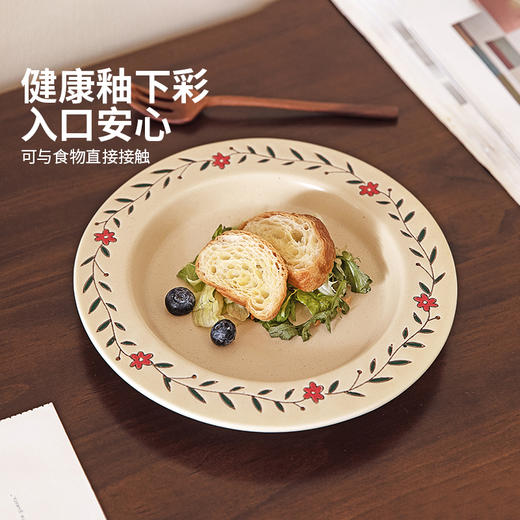 摩登主妇漂亮的盘子家用菜盘2025新款高颜值饭碗具草帽盘法式餐盘 商品图1