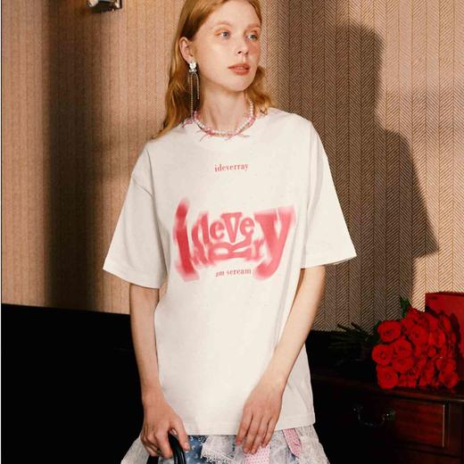 IDEVERRAY 2025夏季新上升级款设计感印花镶钻融合情侣短袖潮流 商品图1