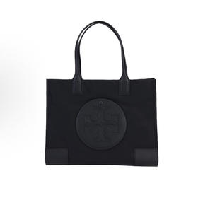 TORY BURCH 汤丽柏琦 Ella 纯色双T Logo拼饰磁力按扣 锦纶 托特包Tote包购物袋手提单肩包 女款 黑色（CB）