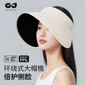 夏季户外防晒帽子女大帽檐丝绒黑胶遮阳帽空顶透气防紫外线太阳帽