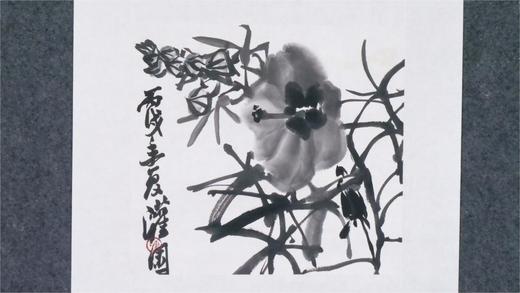 陈太一《秋葵》国画原作33CM*33CM 手绘宣纸花鸟作品 商品图4