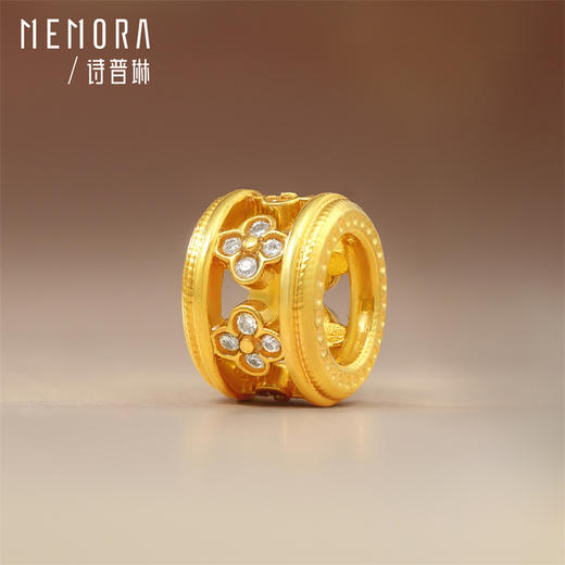 一款两戴18K金吊坠 四叶草路路通太阳金珠转运珠MEMORA诗普琳KP224601、KP224701（线上专供） 商品图3