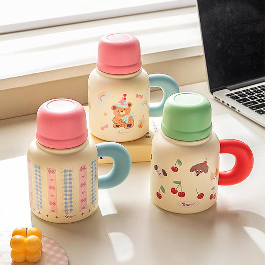 摩登主妇儿童保温杯女大容量办公室不锈钢水杯带杯盖家用保冷杯子 商品图1