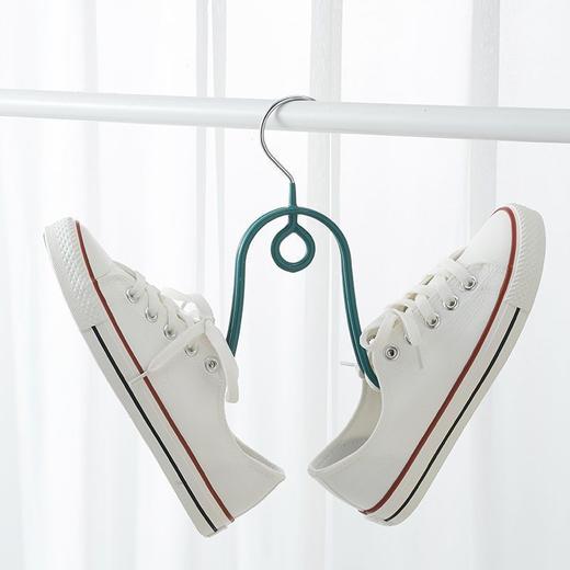 【斜挂沥水，快速晾干！】家用无痕晾鞋架 凉鞋架子晾晒鞋架 室内外阳台宿舍防风衣架挂勾架子-QA 商品图3