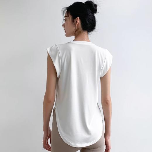 【限时秒】YOGACODE【火树银花系列】新款纯色瑜伽服上衣背心女宽松显瘦遮肉户外跑步训练运动上衣短袖DSG420-1 商品图2