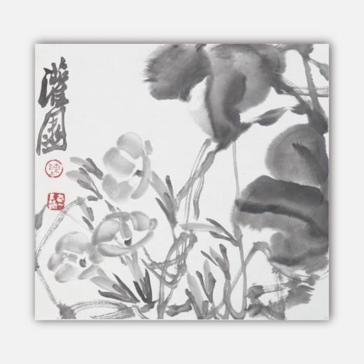 陈太一《牵牛花》国画原作33CM*33CM 手绘宣纸花鸟作品 商品图0