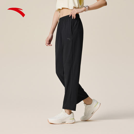 安踏冰丝跑步裤 | 运动长裤女夏季新款健身梭织九分裤子162535501 商品图0