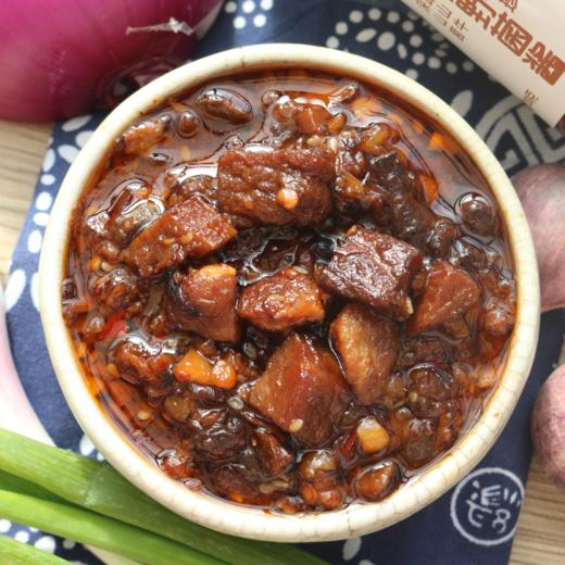39.9秒杀2瓶七香姐鲜牛肉野菌酱70%大块牛肉5种山珍暴击铸铁锅慢熬8小时开罐即食鲜到配料干净基地直邮 商品图3