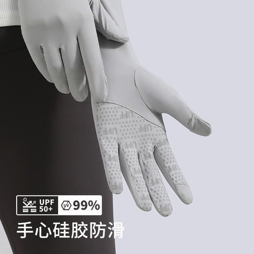 【2双更优惠】夏季凉感防晒加长手套 手套冰袖二合一 手心防滑硅胶 指尖翻盖 防晒透气 商品图2