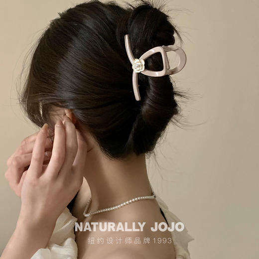 NATURALLY JOJO 法式优雅气质精致轻奢蝴蝶结发圈发抓百搭水钻发卡发箍发饰 商品图2