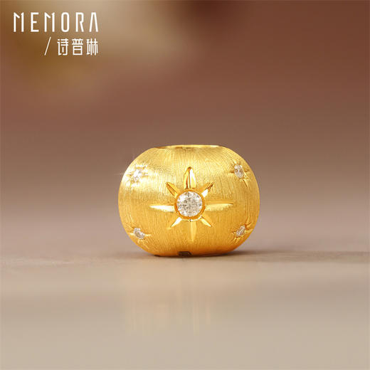一款两戴18K金吊坠 四叶草路路通太阳金珠转运珠MEMORA诗普琳KP224601、KP224701（线上专供） 商品图5