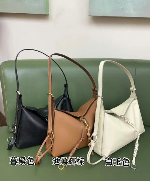 迪桑娜新品董洁同款回声hobo包植鞣牛皮女包单肩斜挎包腋下饺子包 商品图1